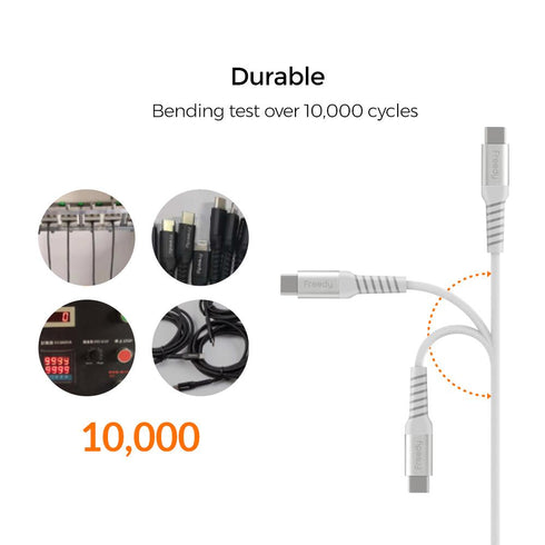 Freedy USB-C to USB-C Braided Charging Cable, 1M